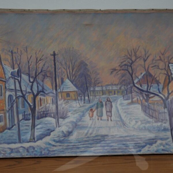 Obraz - Řevničov Hřbitovní ulice - Švanda 1958