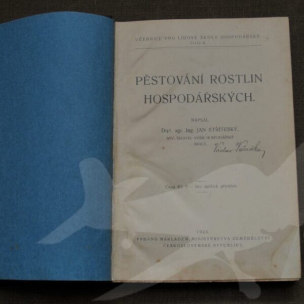 Kniha Pěstování rostlin hospodářských 1923