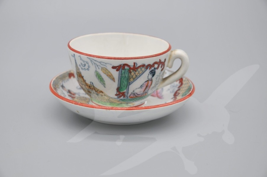 ŠA-PO šálek s podšálkem asijský motiv Timor Demitasse