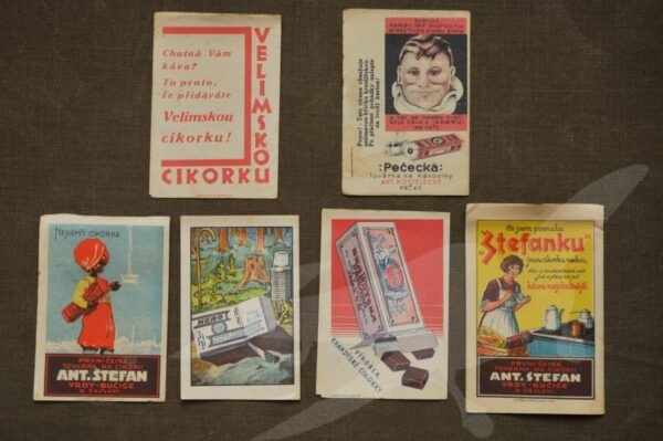 Historické reklamní pohádky - cikorky 6 ks.