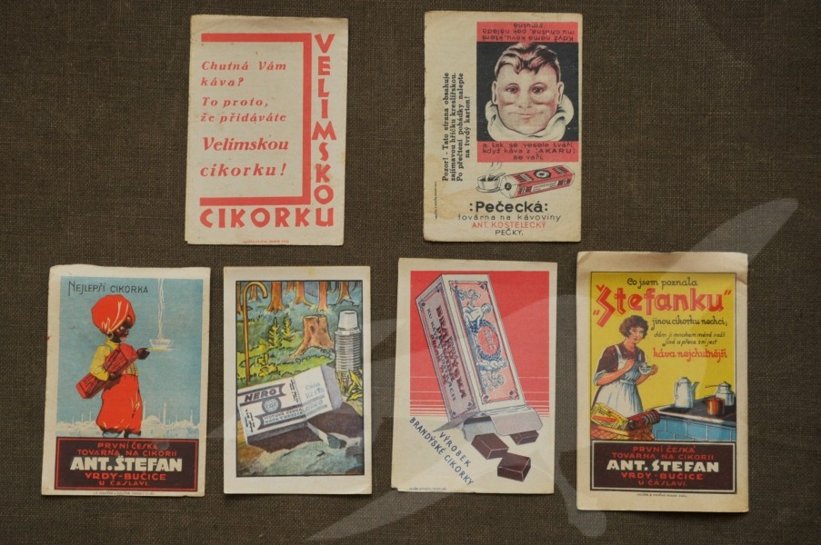 Historické reklamní pohádky - cikorky 6 ks.