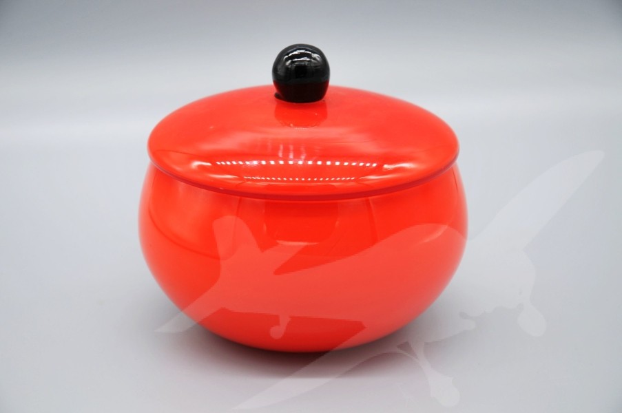 Skleněná dóza Tango Loetz - průměr 14 cm