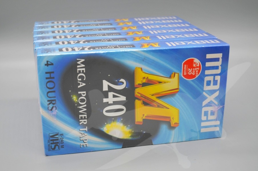 Originální videokazety Maxell M240 VHS