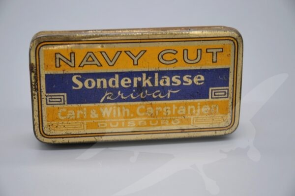 Starožitná plechová krabička na tabák - Navy cut Sonderklasse