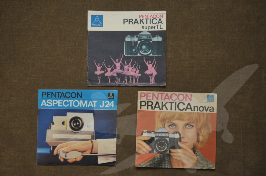 Reklamní prospekty Pentacon Praktika 3 ks
