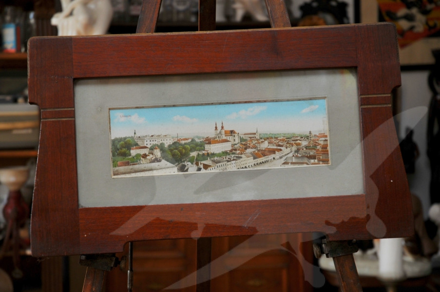 Panoramatická fotografie Litomyšl v secesním rámu