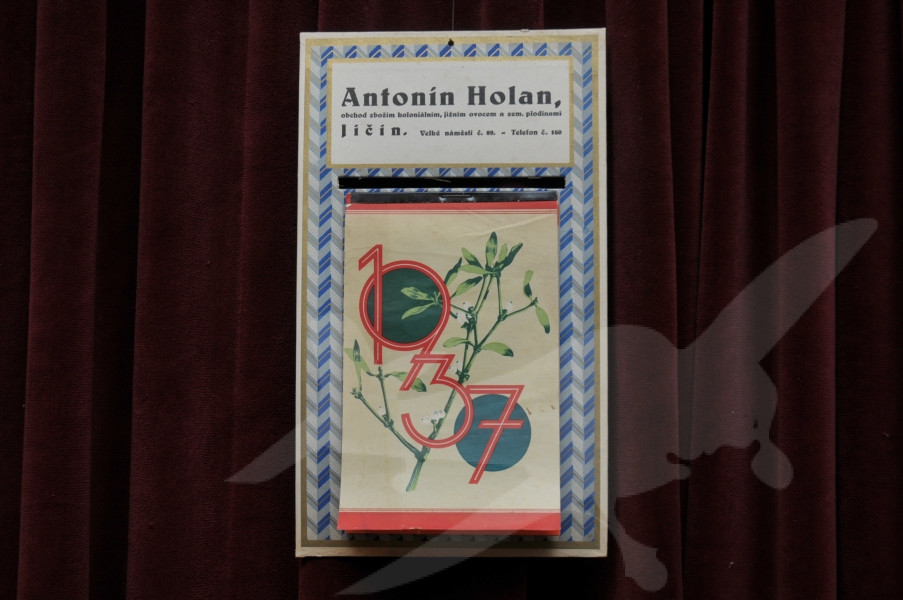 Historický trhací kalendář 1937 Antonín Holan Jičín