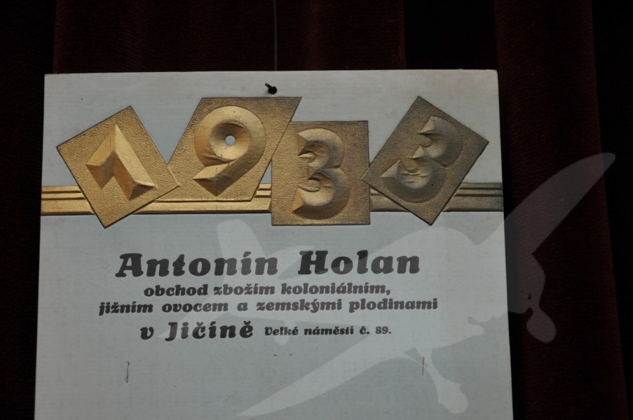 Podložka pod kalendář koloniál Holan Jičín