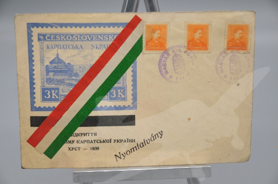 Pamětní obálka Karpatská Ukrajina Magyar Kir. 1939