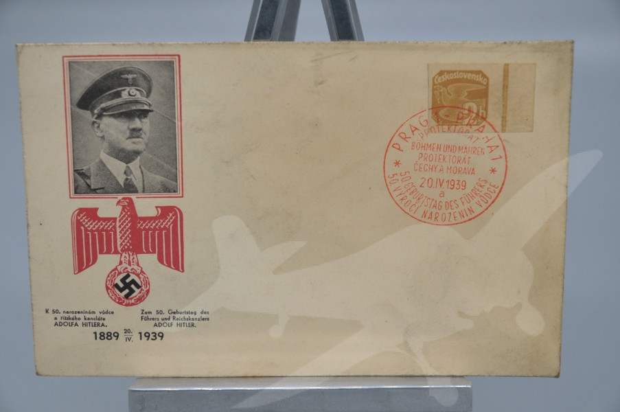 Obálka razítka narozeniny A. Hitlera 1939