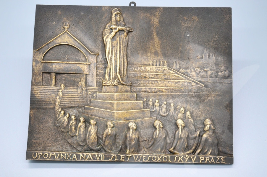 Pamětní plaketa Všesokolský slet v Praze 1920
