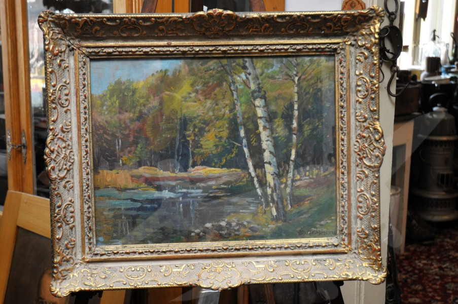 Zdeněk Nemastil 1879 - 1942 Olej na kartonu pod sklem