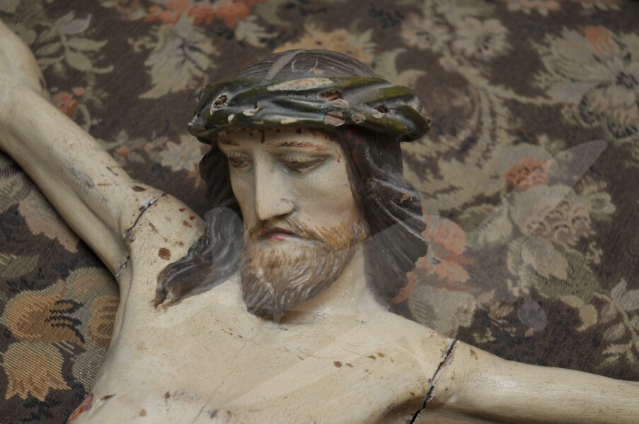 Starožitný vyřezávaný Ježíš Kristus tělo 68 cm