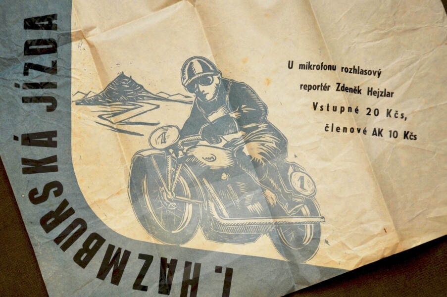 Historický plakát Jawa ČZ Libochovice 1950